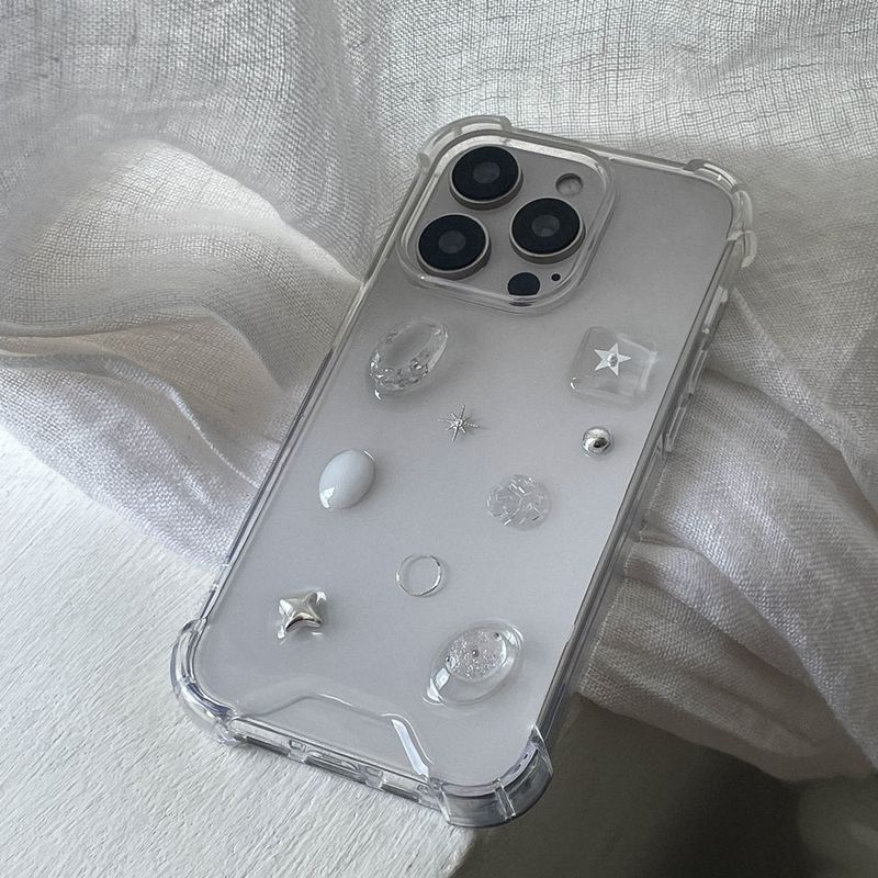 [made]silver twinkle ver resin phone case 