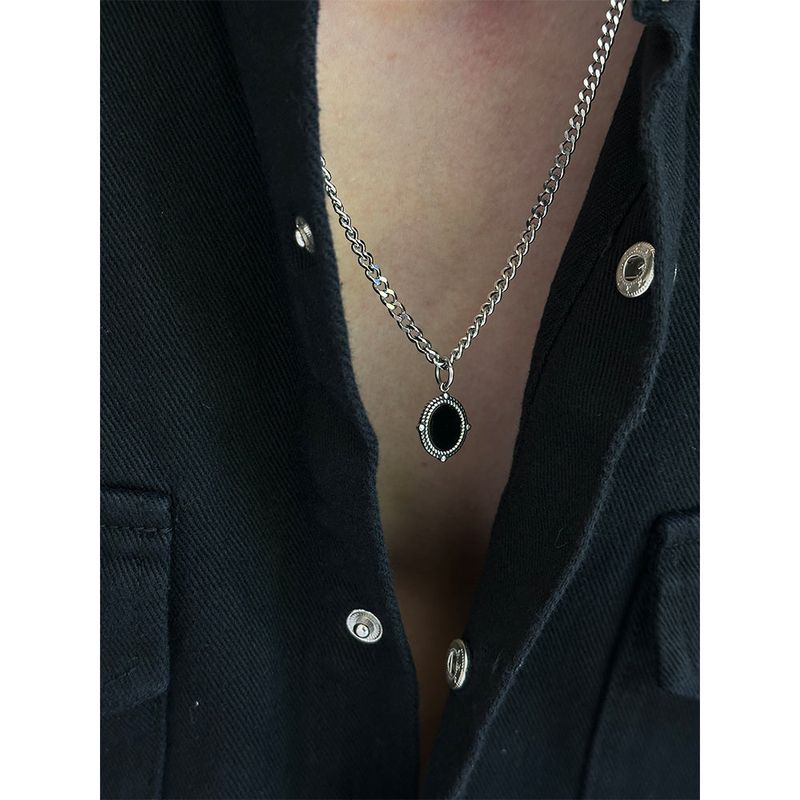 LAURANT（ロラン）の「[HANDMADE] Black buckle chain necklace（Accessories）」