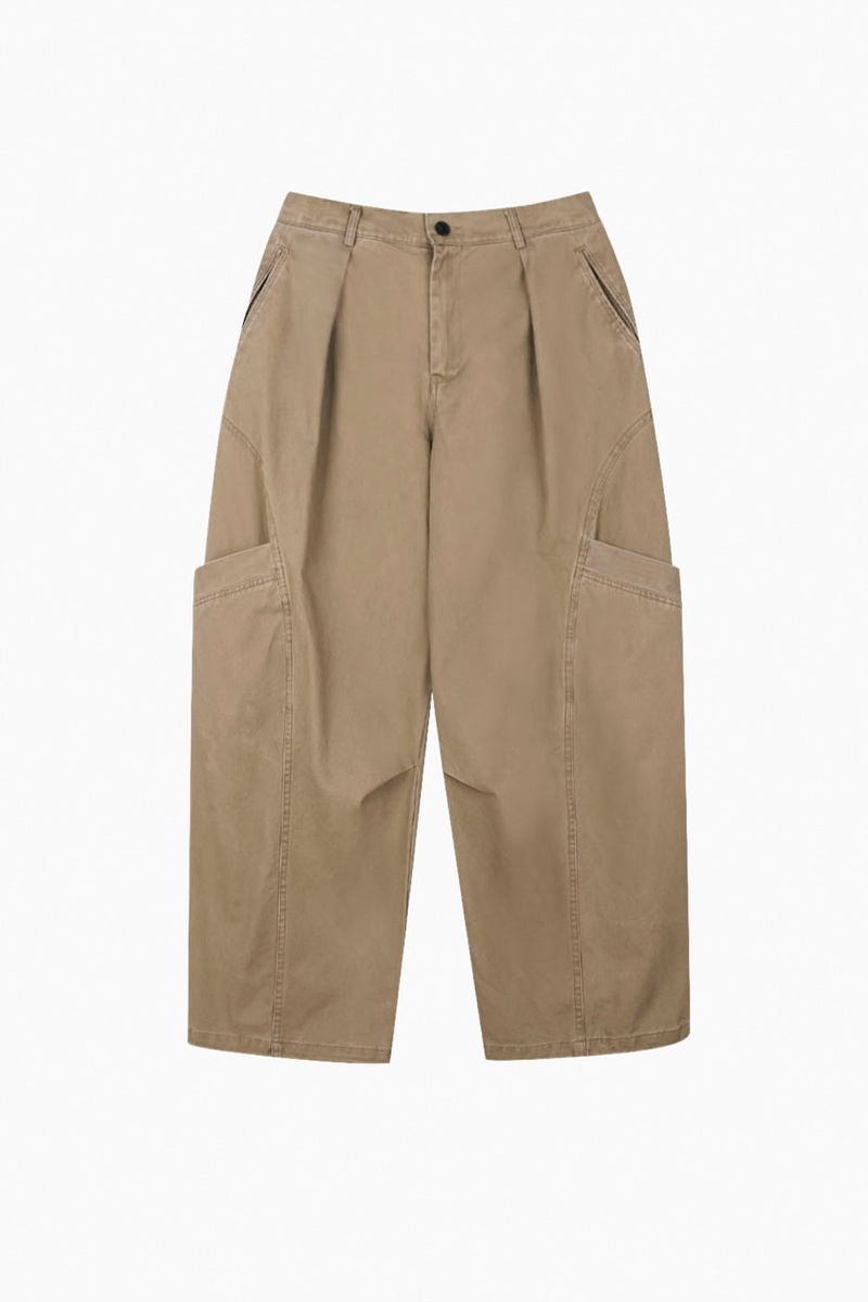 Pie Curve Side Pocket Wide Pants