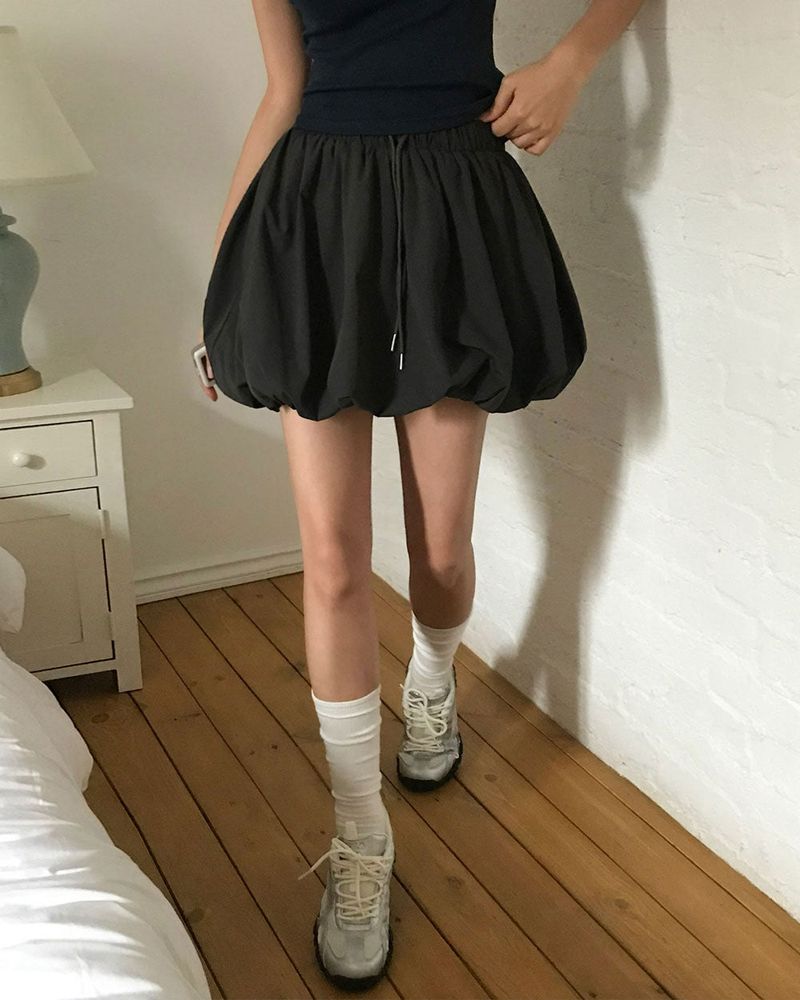 [MADE/3color] Dive, pumpkin fluffy miniskirt