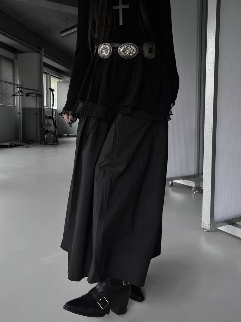 gather balloon long skirt (3color)