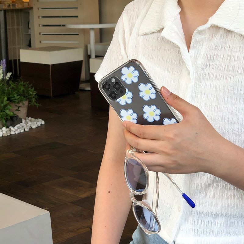 Blue flower jelly case (iphone case)