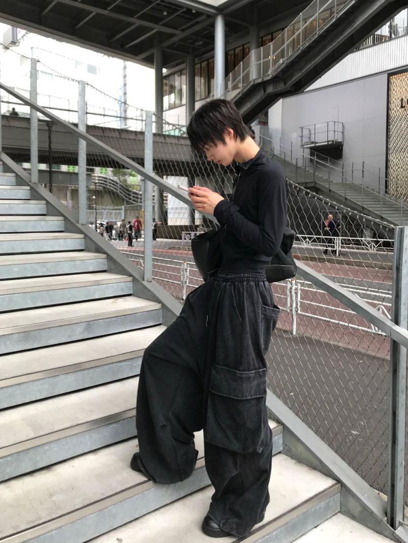 Washed Cargo Jogger Pants