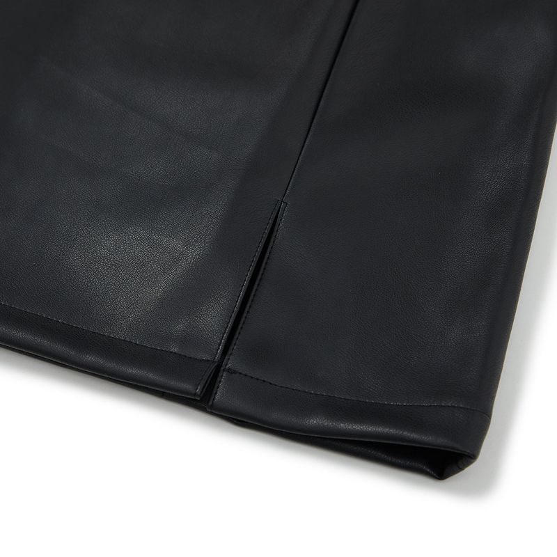 ダイアンレザーミニドレス / Diane Leather Mini Dress [BLACK]