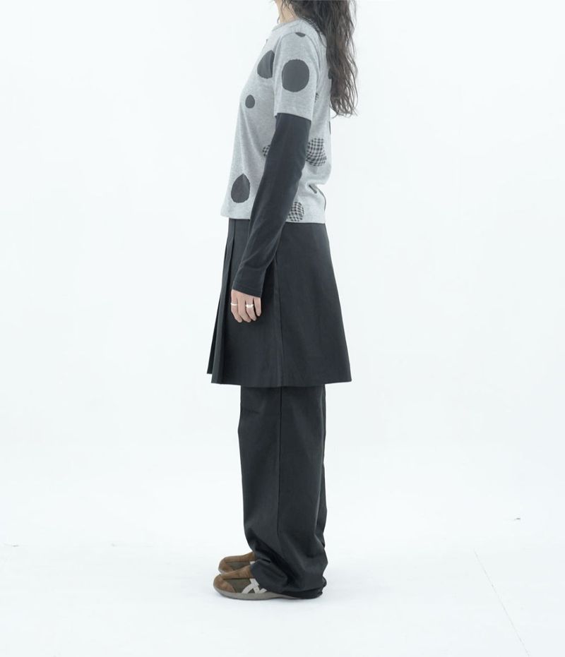 [fiebre] pattern layered long sleeve 