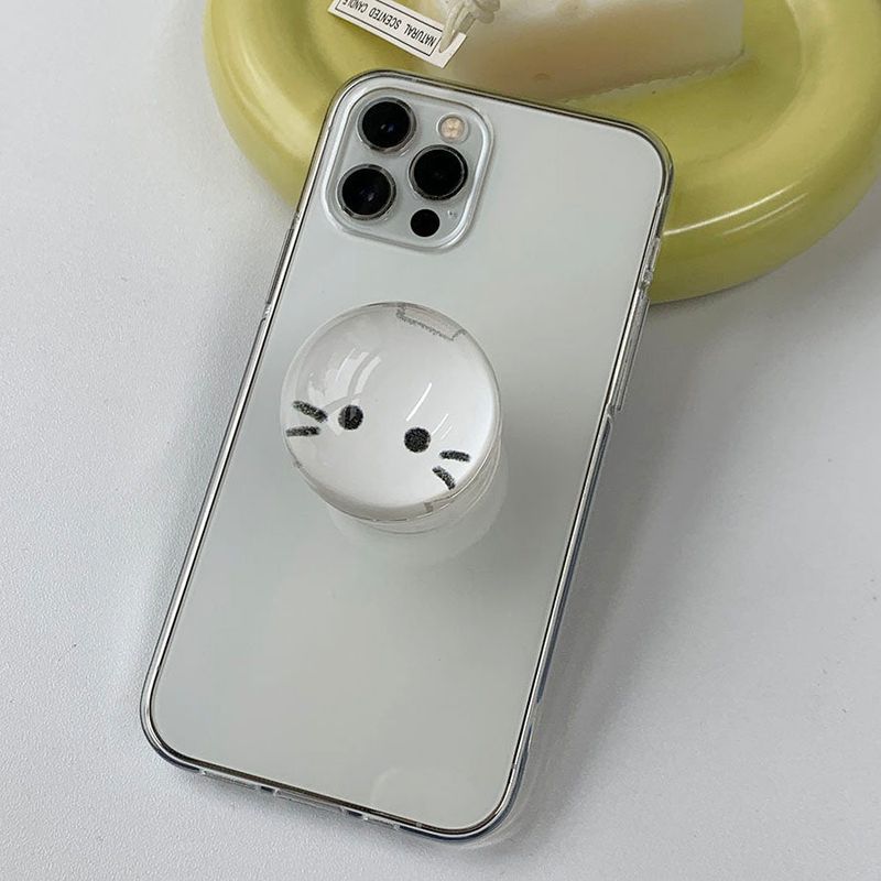 withsome（ウィズサム）の「スケッチサムキャットホワイトビードスマホグリップ（スマホグッズ/小物）」