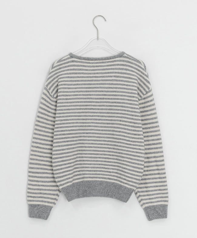 Ttet Stripe Wool V-Neck Knit
