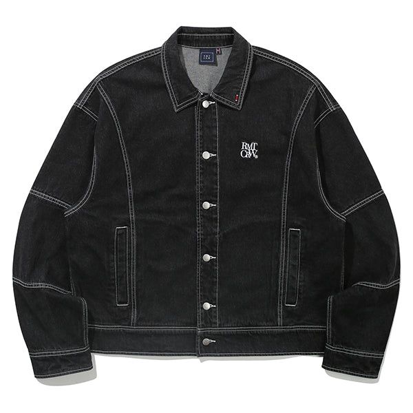 WIDE DENIM JACKET_BLACK