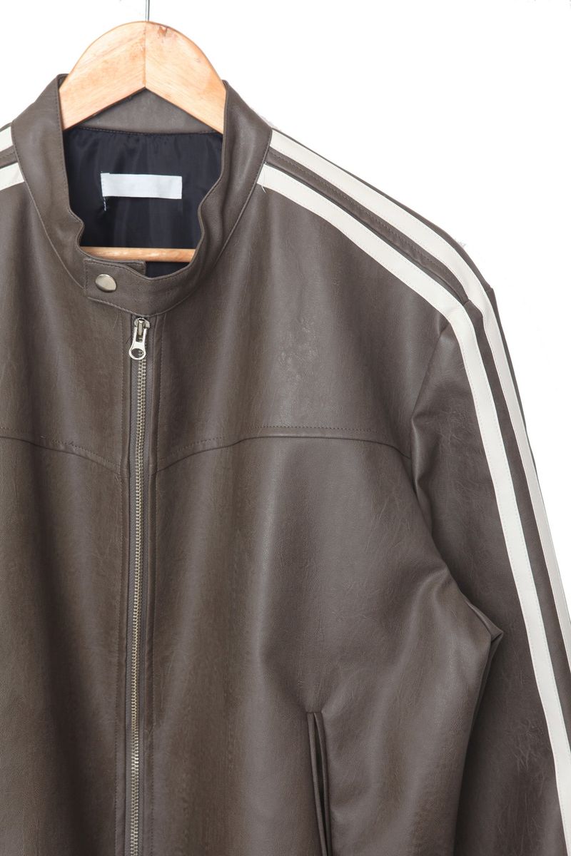 Biker Track Leather Jacket