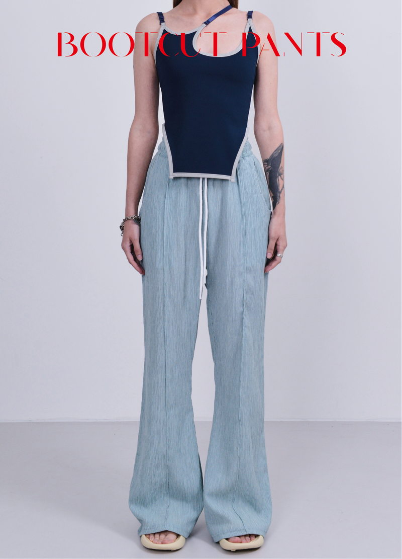 banding bootcut pants
