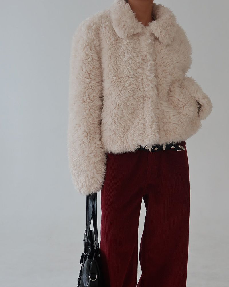 Shoko soft collar fur jacket