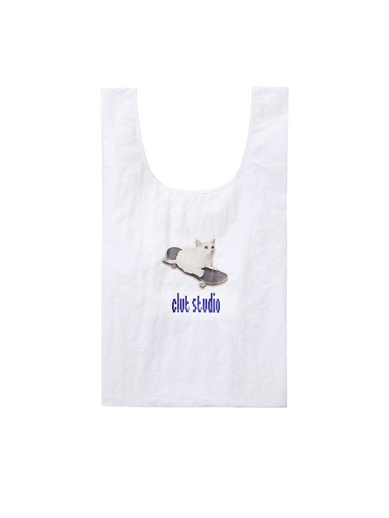 0 8 skateboard cat eco bag