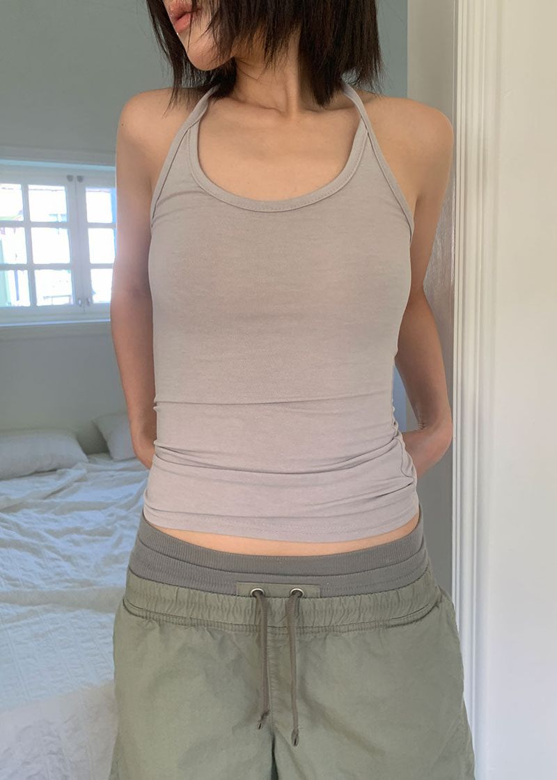 SLIM HALTER SLEEVELESS (6color)