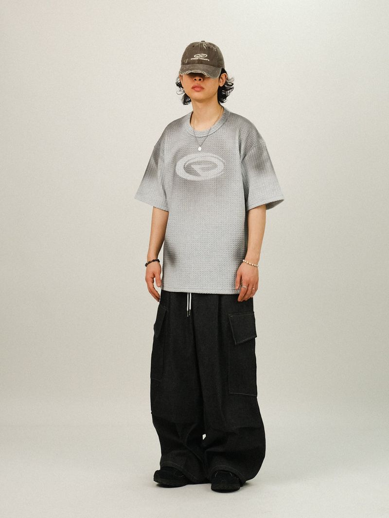 ZE Embo Vintage Printing Half T