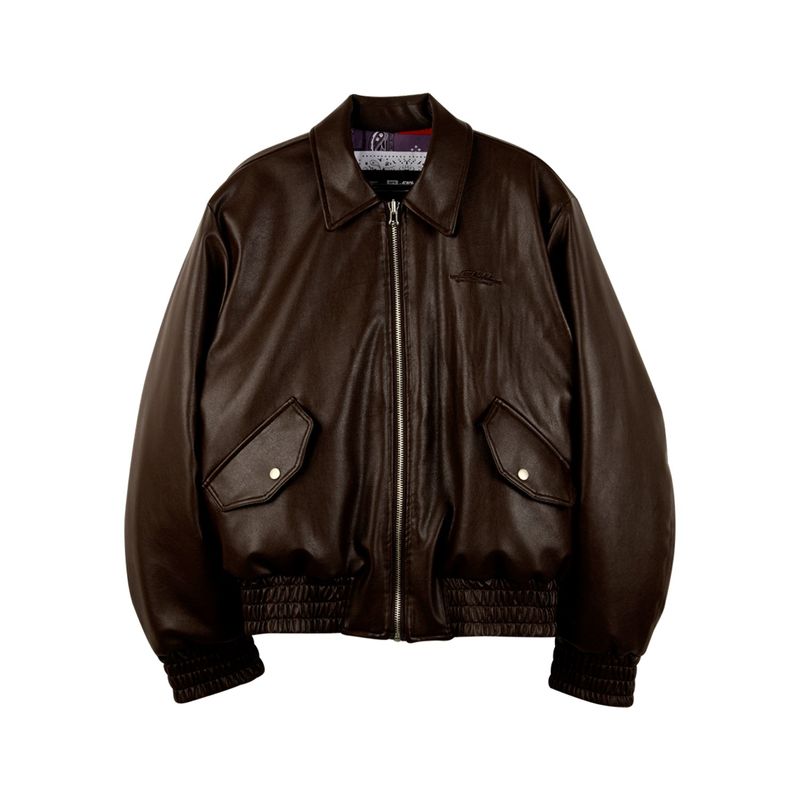 C.O.M.E(シーオーエムイー)の「CUL'リバーシブルレザー&ペイズリーボンバージャケット(トップス)」