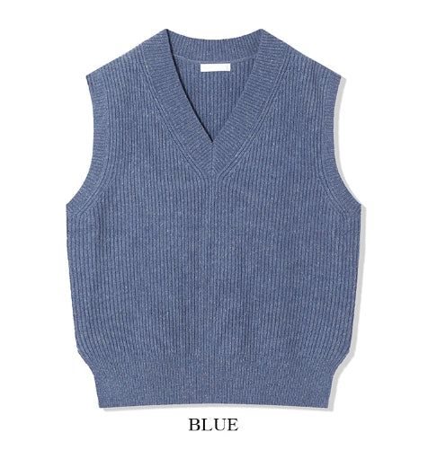 Benny wool V-neck knitwear vest