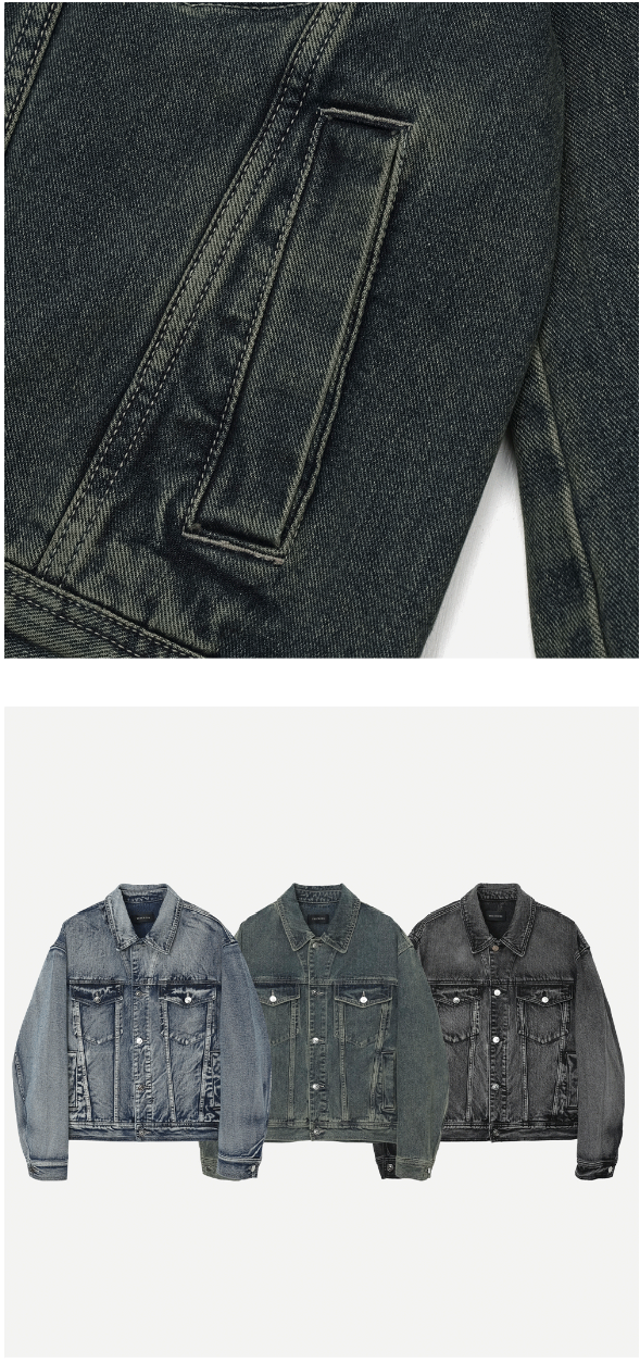 contemble snow denim jacket