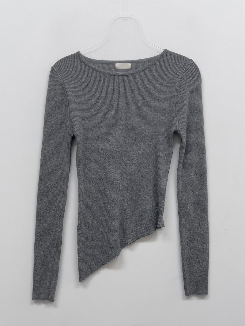 Ruby Unbalanced Ribbed T-shirt