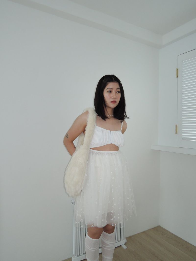 SHASHA TULLE DRESS _WHITE