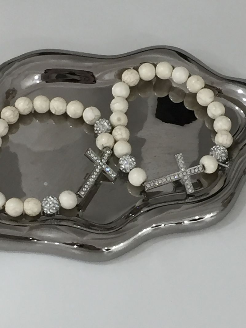 Crystal Cross Beads Bracelet