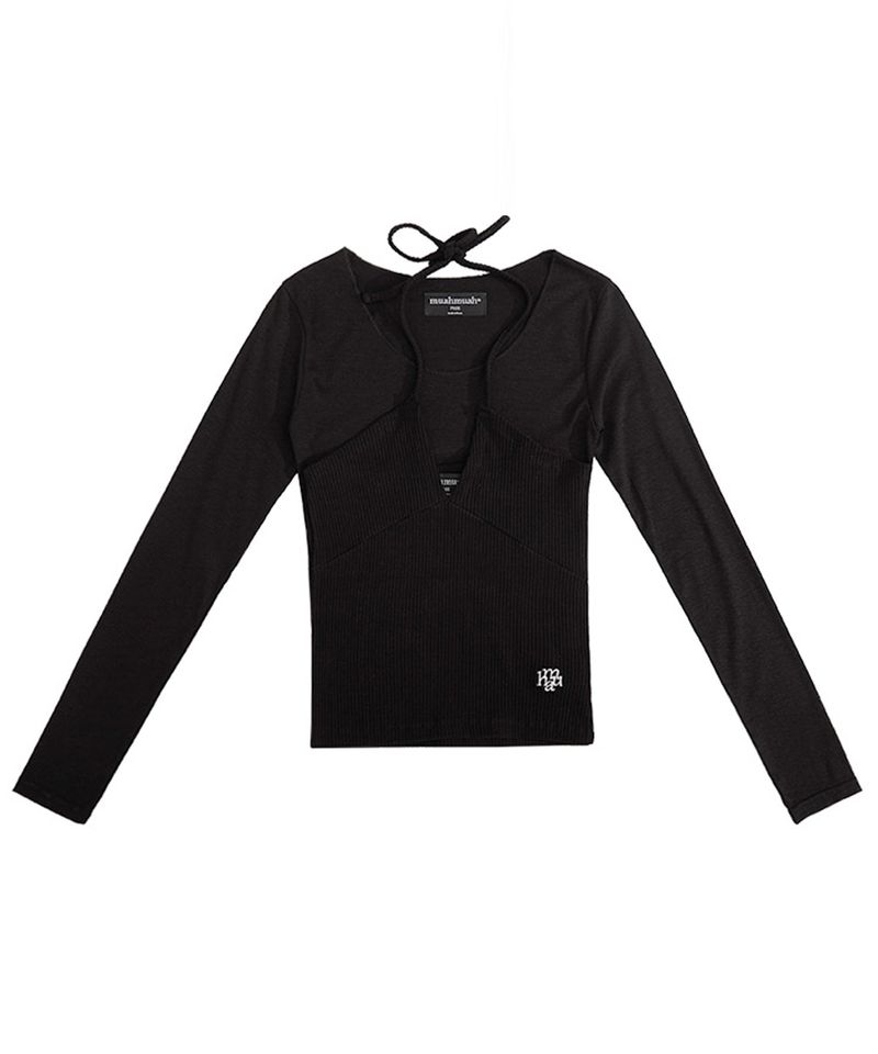 LOGO LAYERED T-SHIRT SET [3color]