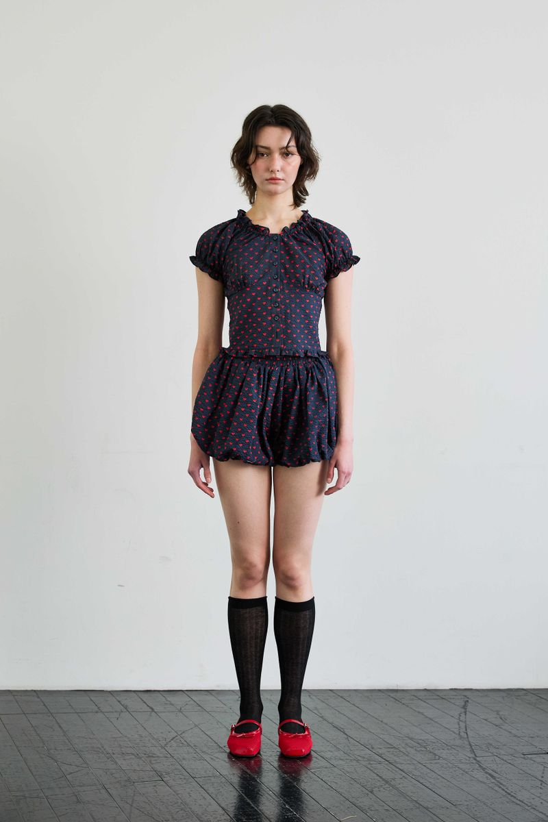 ARIKIM（アリキム）の「MINI HEART TWO WAY BLOUSE / NAVY（Tops）」