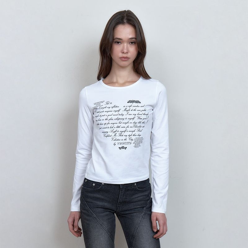 Curetty(キュリティ)の「C LOVE LETTER GRAPHIC T-SHIRT_WHITE(Tops)」