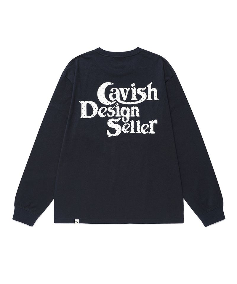 cavish（カビシ）の「スターセラーロゴ長袖Tシャツ ネイビー(CV2GSUT579A)（トップス）」
