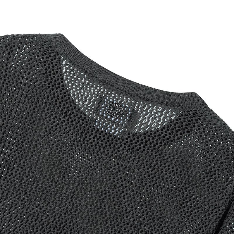 [ULKIN] MUGUNG Crochet Knit Pullover_Charcoal