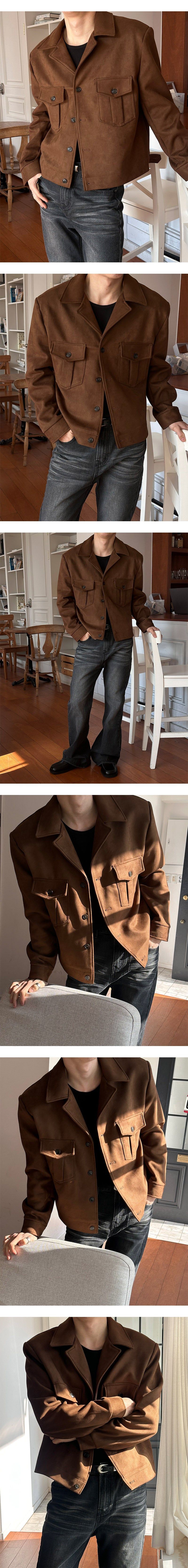 [F/W] Light two pocket suede jacket(2color)