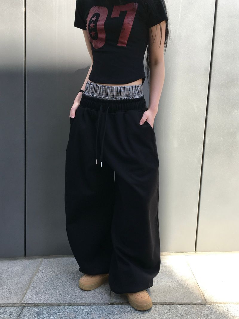 Dio Check Sagging Sweatpants (2c)