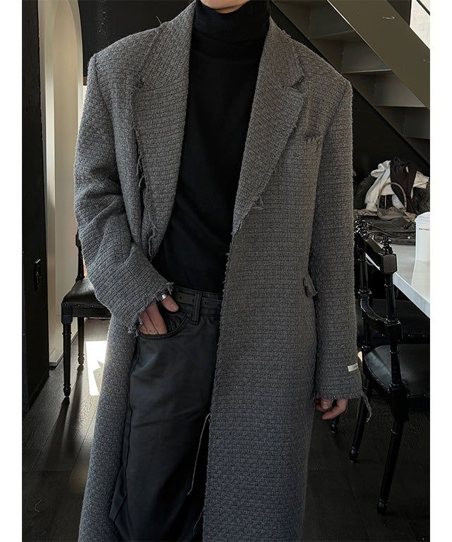 [F/W] Tweed cutting wool coat(2color)
