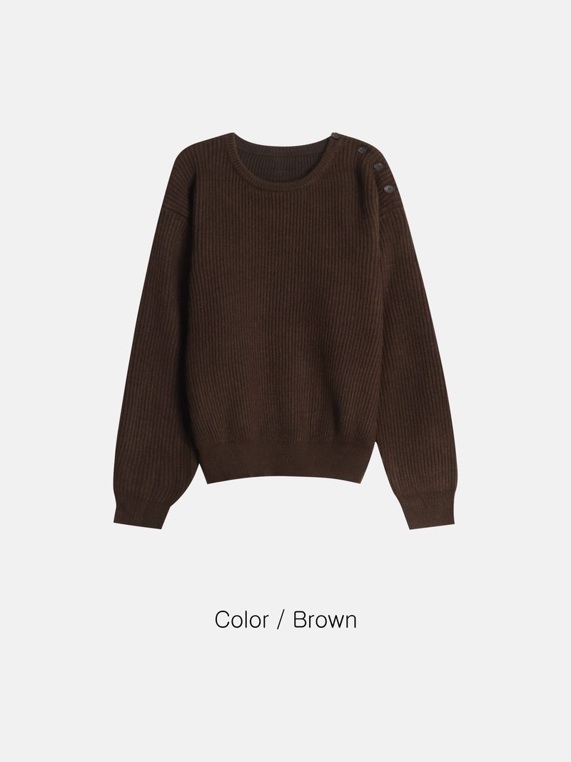 OA Mode Shoulder Round Knitwear (4 colors)