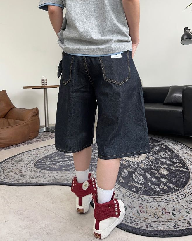 Arpa Front Button Bermuda Denim Pants