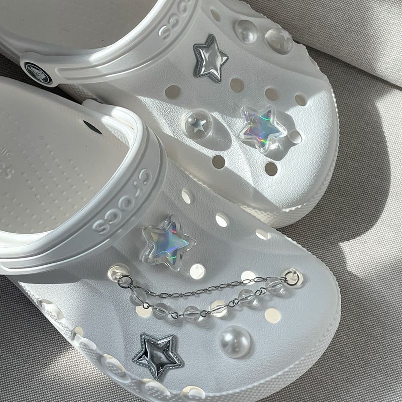 [made]hologram star resin shoes charm set 