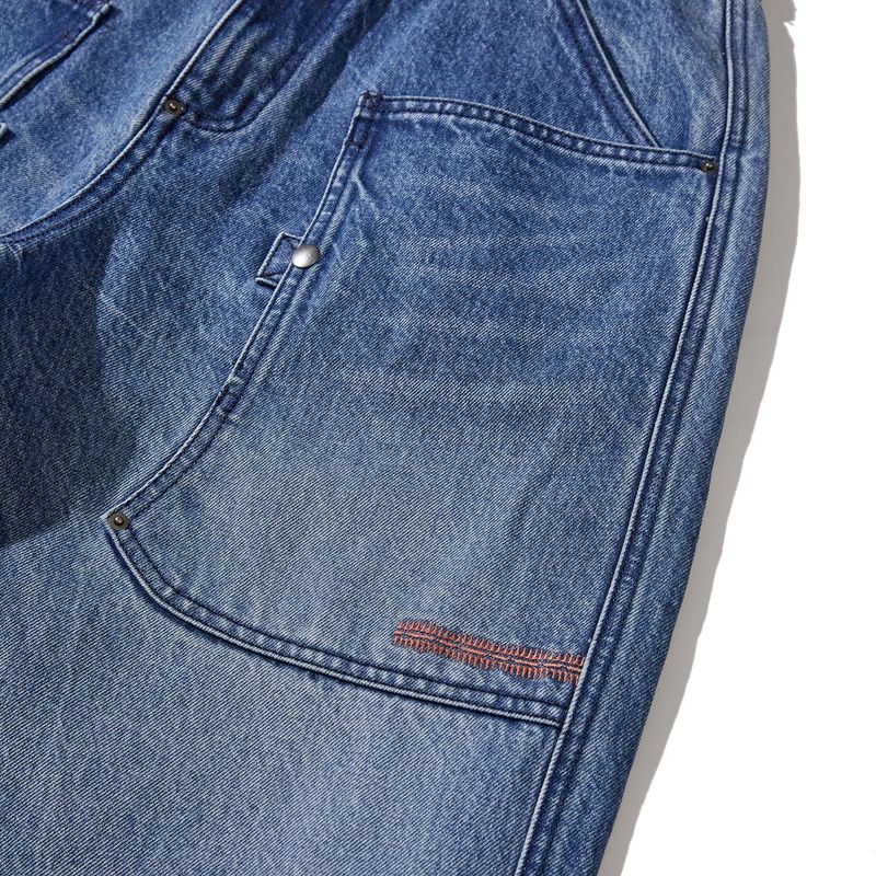 Army denim work pants / Mid blue