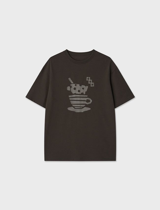 Teatime Over Fit Tee (Brown)
