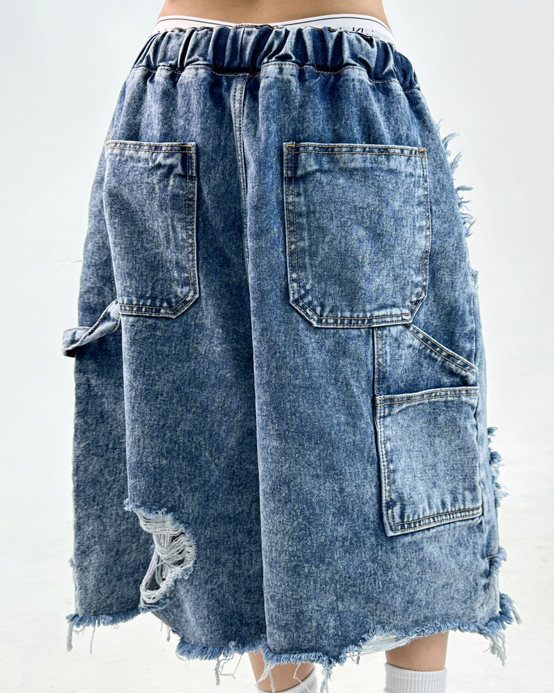 CARPENTER STRAP POINT DEMI WASH BERMUDA💙🖤 - 2 COLORS