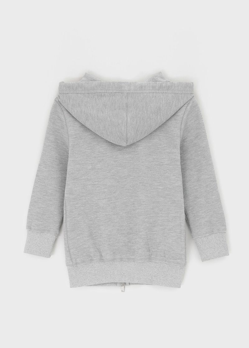 [B-BASIC] Waffle Slim Fit 3/4 Length Zip-Up Hoodie (2 SIZE)