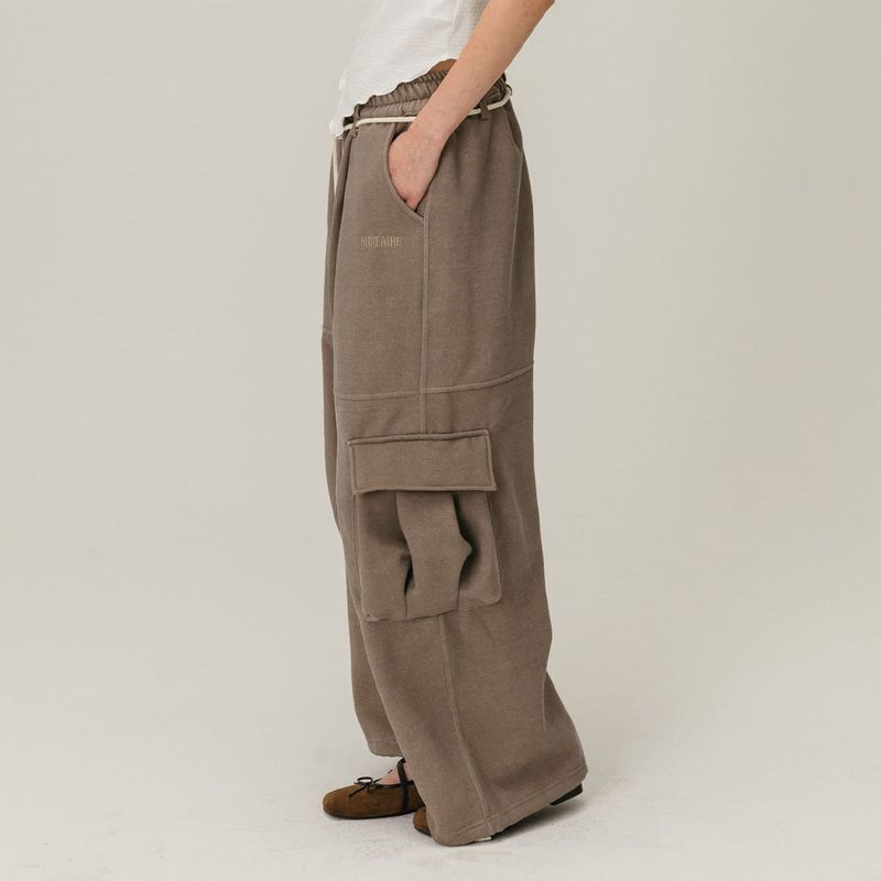 PIGMENT CARGO SWEATPANTS / BROWN