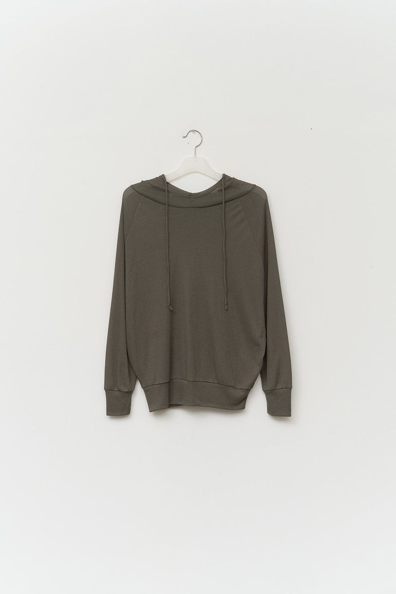 (W) Seal Sheer Hooded Top