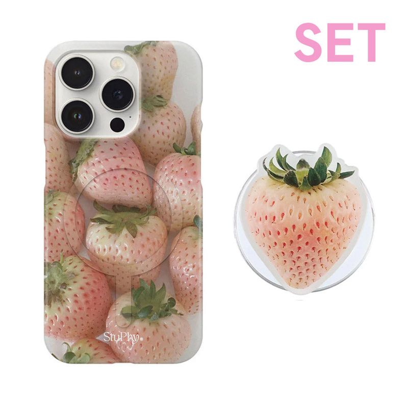 StuPhy（スタフィー）の「[SET] ペールストロベリーケース (hard)_マグセーフ + ペールストロベリートックマグセーフ（スマホグッズ/小物）」