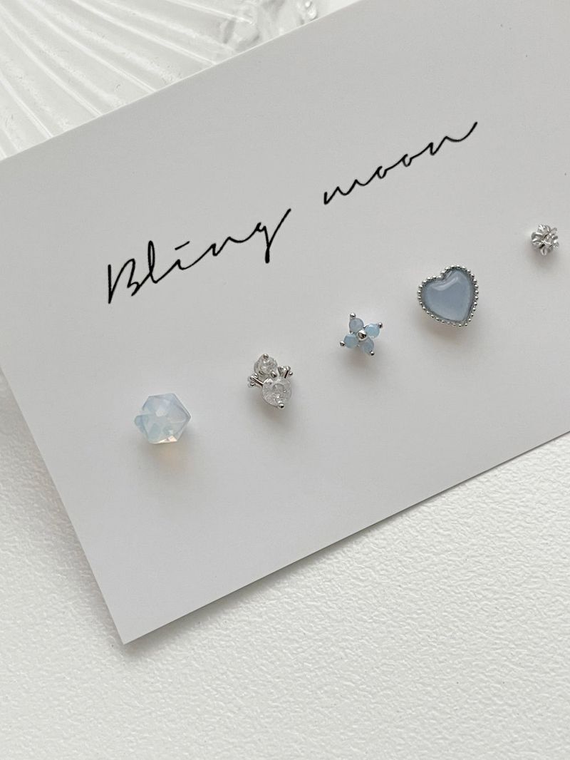 [5 set] winter snowflower piercing set