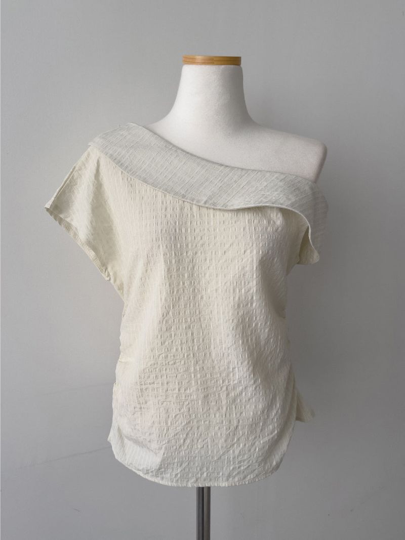 Check Seersucker Blouse