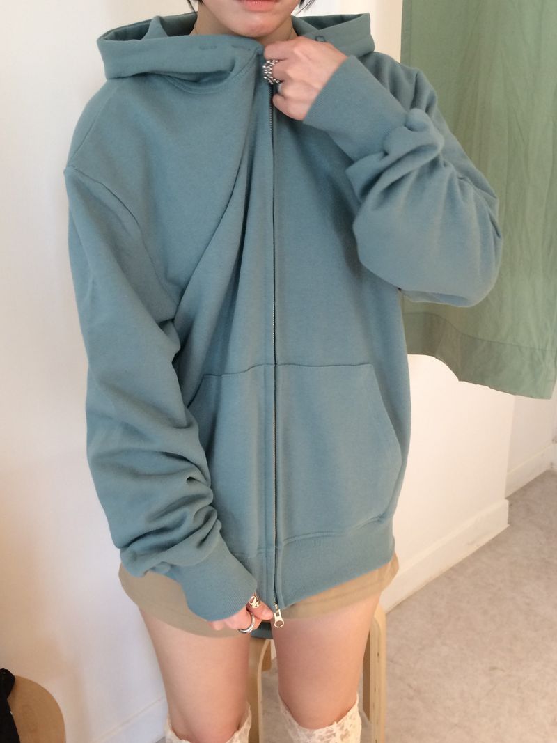 Haze Flower Hooded Zip-Up