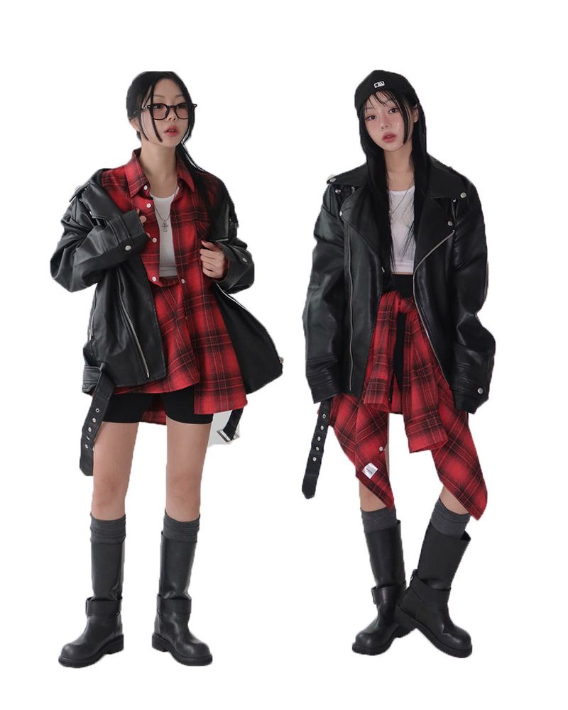 Delight-J（ディライトジェイ）の「[UNISEX] APT Oversized-Fit Rider Jacket（Jackets/Outerwear）」