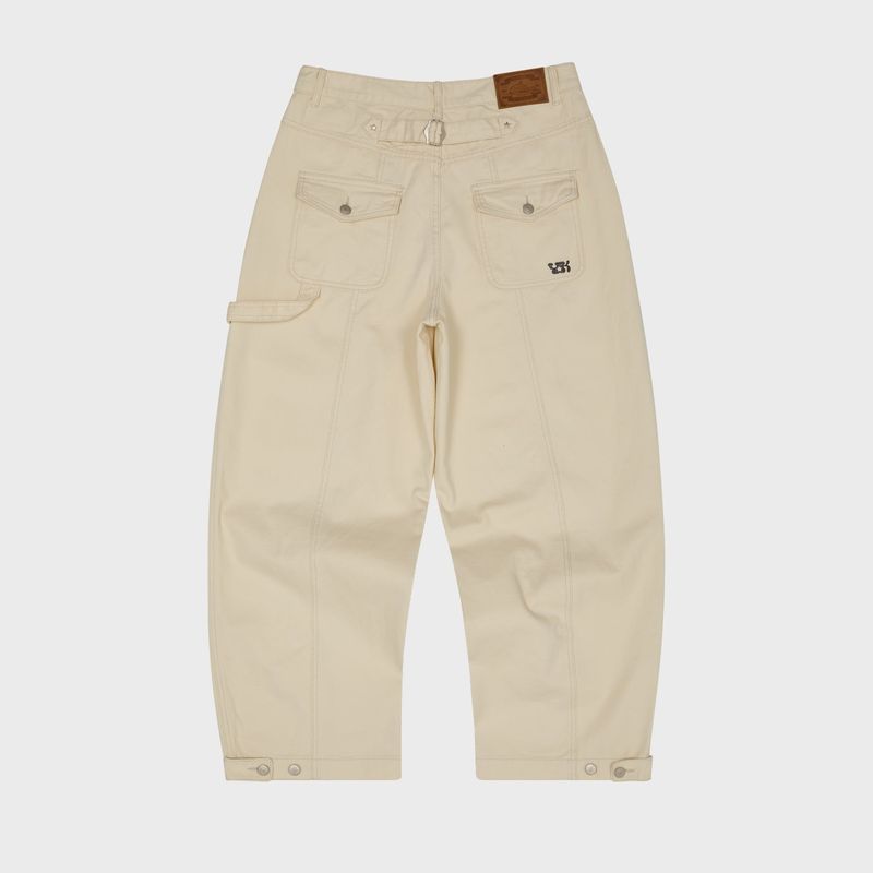 Cinch Bag Curved Cotton Pants