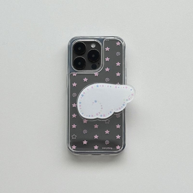 [jelly hard] swirl star case - pink
