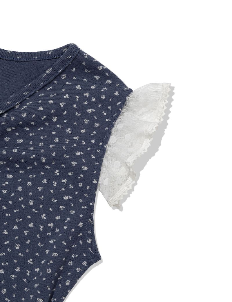 FLOWER LACE SLEEVELESS(BLUE)