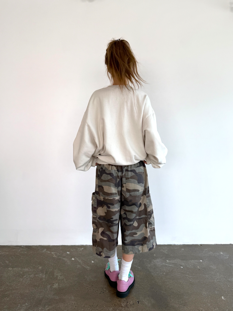 zipper bermuda cargo pants